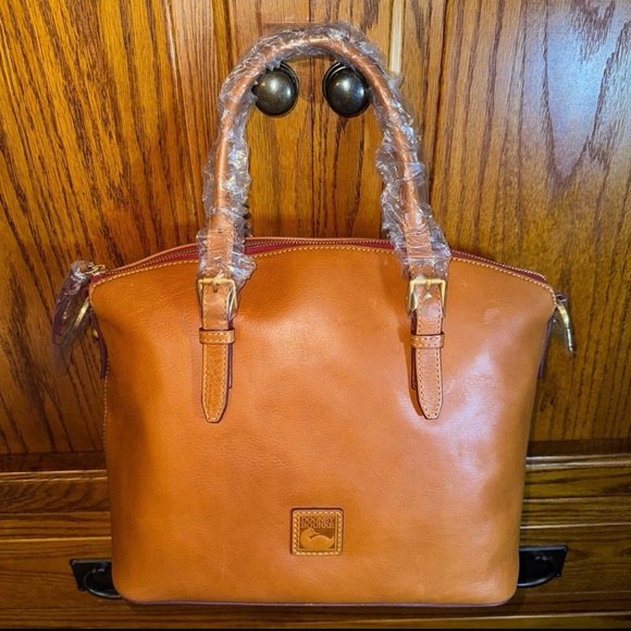 Dooney & Bourke Handbags - NWT Dooney & Bourke Florentine Domed Satchel in Natural